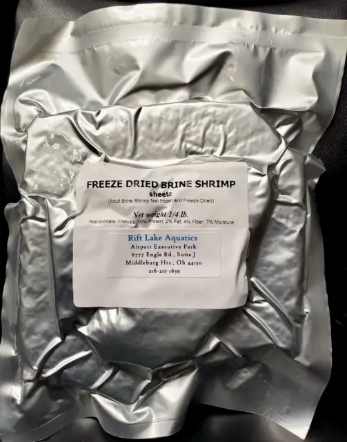 Freeze Dried Brine Shrimp Tropical Fish Food High Protein   4 Oz  ( 1/4 Lb )