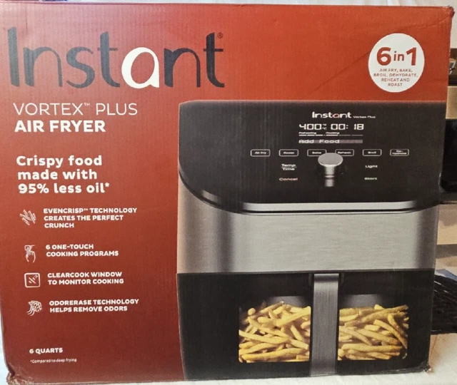 INSTANT POT VORTEX Plus 6Quart Air Fryer Oven with Odor Erase