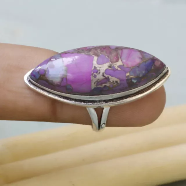 Elegant Purple Copper Gemstone 925 Sterling Silver Handmade Ring All Size AC-105 3