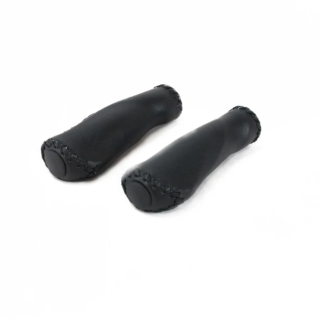 Handlebar Grips For Bike E-bike Leather Universal Beach Cruiser Grips 1 Pair