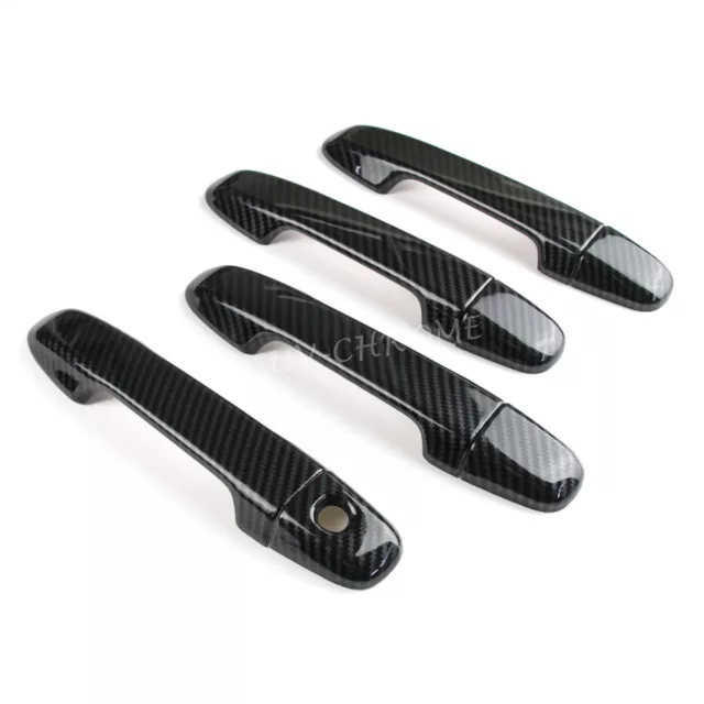 For Subaru Impreza Forester SK Carbon Fiber Car Door Handles Cover w/o Keyless 3