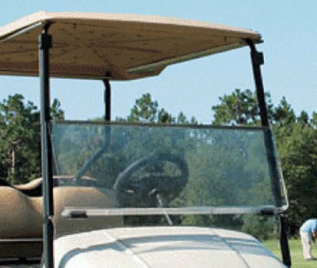 Txt Ezgo T48 Golf Cart 2014-Up Trasparente Pieghevole Anteriore Antivento Bolt A
