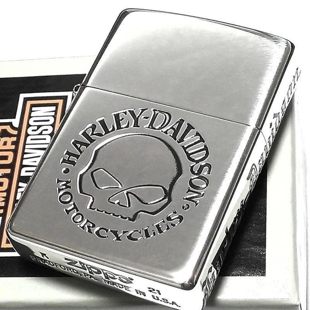 Zippo Harley Davidson Japan Limited Skull Logo  Etching Silver Plating HDP-44