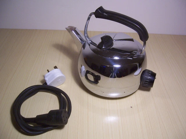 Vintage 1960s, 1970s Swan Chrome Electric Kettle