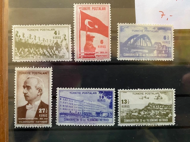 Türkei 1161 - 6 ** 7 Euro Fussball etc