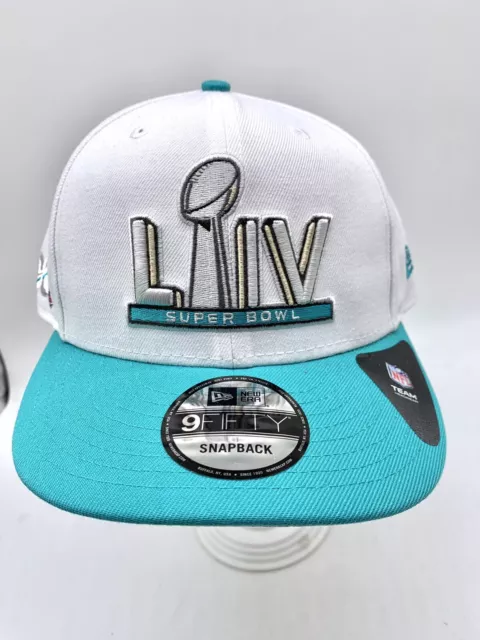 NFL Super Bowl LIV 2020 White Aqua Snap Back  Baseball Cap Hat 9fifty BNWT