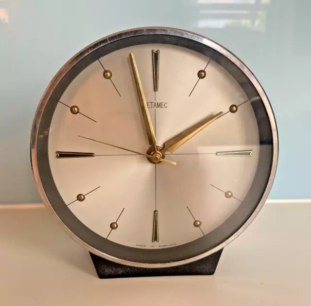 Vintage Metamec Mid Century Mantle Clock 1970s retro mantle