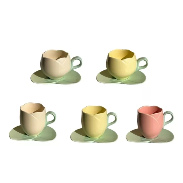 Fashion Coffee Cup and Saucer Lovely Ceramic Drink Cups Ceramic Drinkware Set