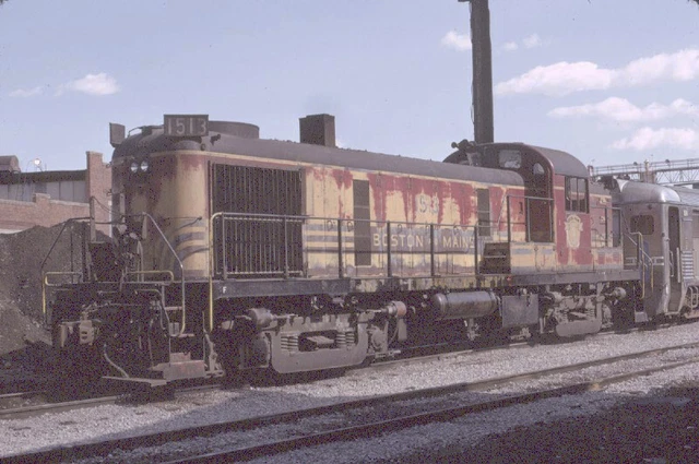 Boston & Maine Railroad B&M #1513  Location Unknown.  October 1973