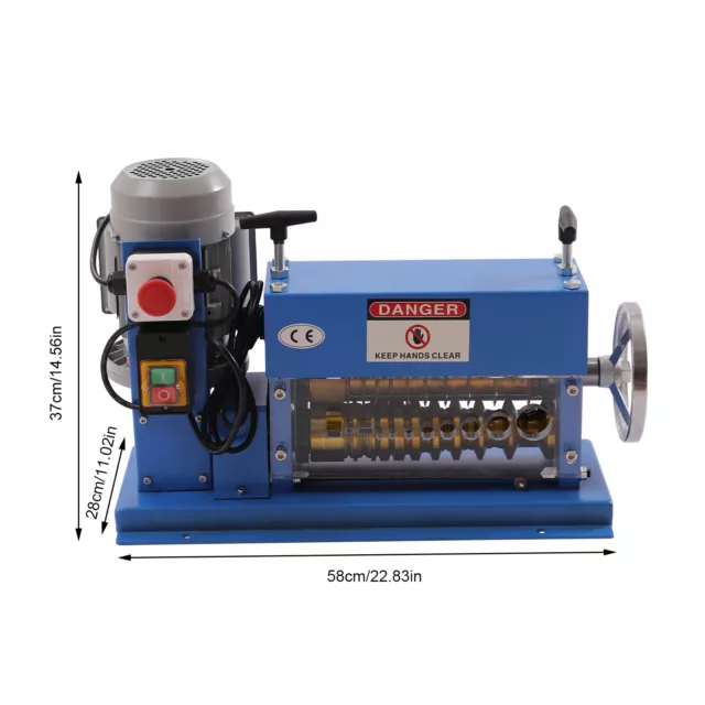 370W Electric Wire Stripping Machine, Portable Comercial Powered Copper Recycler 2