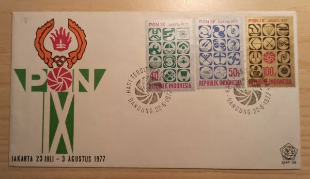 DE Schach chess Indonesien 1977 FDC Ersttagsbrief