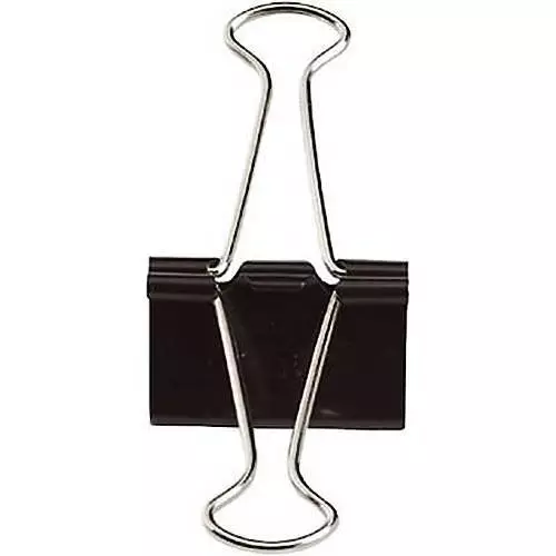 Quill Small Binder Clips, 3/8" Capacity, 12 per Box