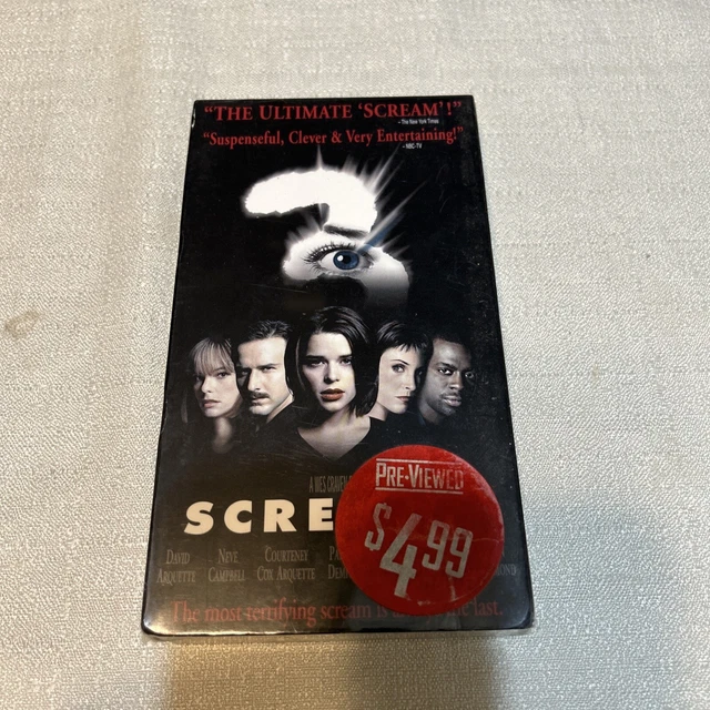 VINTAGE SCREAM 3 Horror Movie VHS Cassette Tape Blockbuster Video Rare