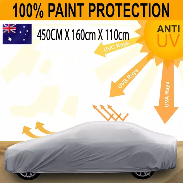 Universal Car Cover Outdoor Indoor Waterproof UV Dust Resistant Protection