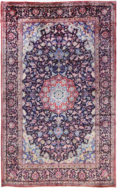 Original Alfombra Persa Isfahan 344CM X 210CM Oriente de Lana Rojo