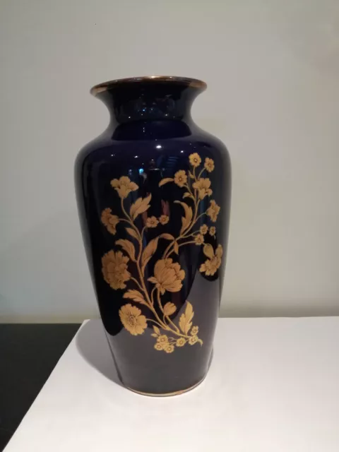 Royal Porzellan Bavaria kpm Vase Handarbeit Echt Cobalt