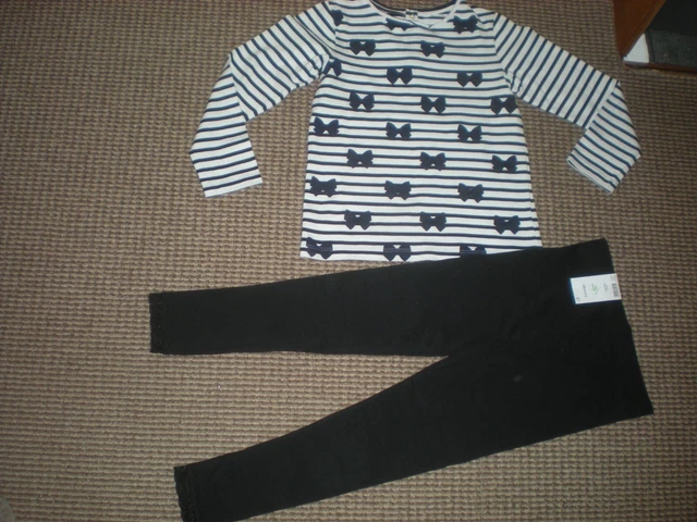 Bundle Girls Clothes age 7-8yrs Jeans Leggings Tops Sweatshirt PJ's Dress Joules 3