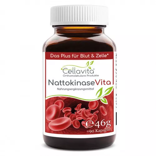 Cellavita Nattokinase Vita (Das Plus für Blut & Zelle) 90 Kapseln