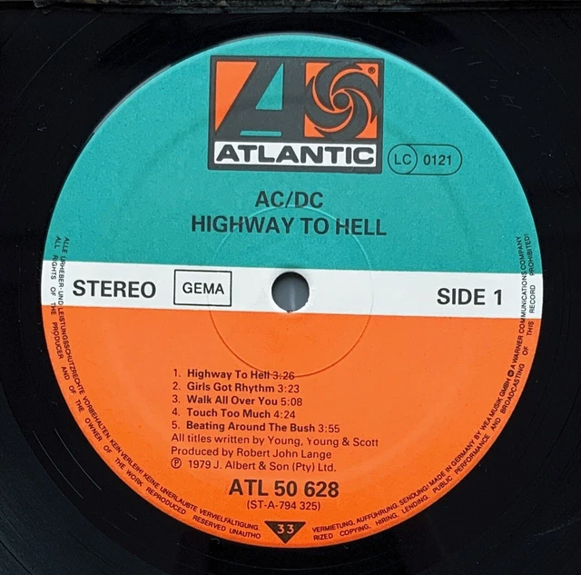 AC/DC - HIGHWAY To Hell [Vinyl LP] | Atlantic | Germany | EX/VG EUR 34 ...