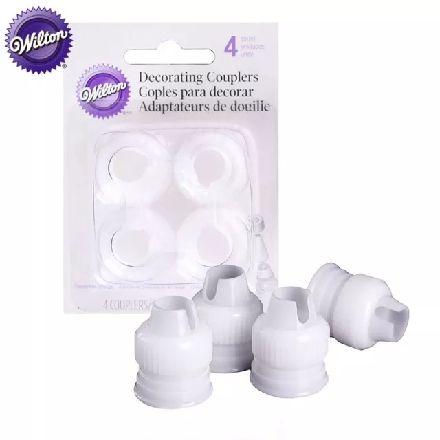 Wilton Cake Decorating Nozzle Converter Plastic Standard Couplers Piping Tips