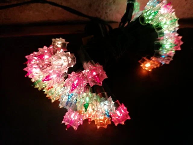 Guirlande Électrique Vintage Noël - 50 Lampes Clignotantes - Multicolore - Intérieur