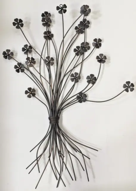 Flowers in frame Contemporary Metal Wall Art Decor Sculpture