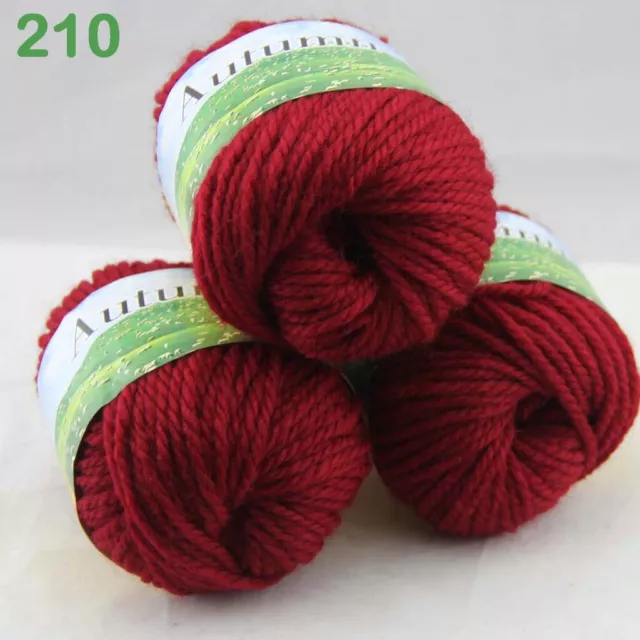 AIP Sale 3 Balls X50gr DIY Hand Knitting Yarn Soft Blankets Wool Silk Velvet 10
