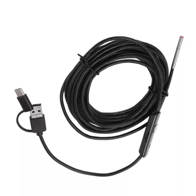 (Ligne Dure 10m)Caméra 'inspection Endoscope 6LED Réglable Avec Crochet Pour