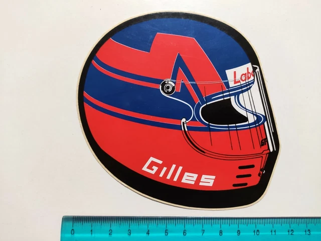 Autocollant Gilles Villeneuve 80s Original – Sticker F1 Collector