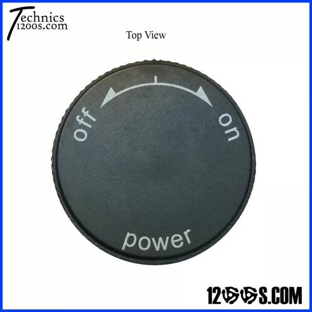 New Power On / Off Knob Top (Cap) Fits Technics Sl 1200 1210 Mk2 Turntable