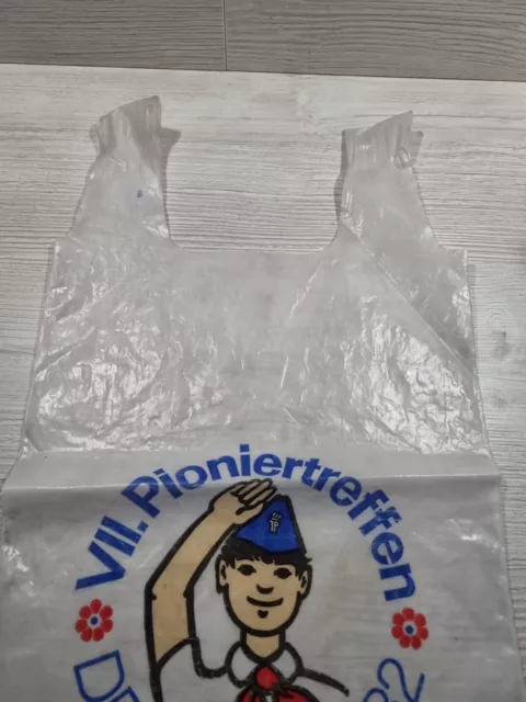 Original Plastiktüte Tüte Beutel 7. Pioniertreffen DDR Dresden 1982 *selten* 3