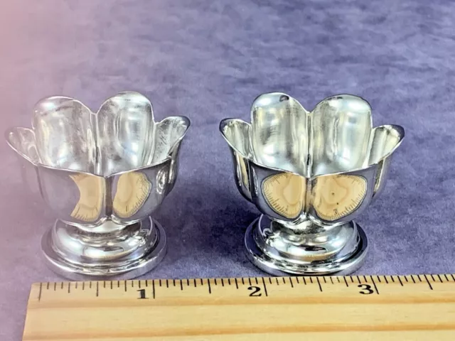 Vintage Pair Sterling Silver Salt Cellars - Sanborns - Mexico 925 45g