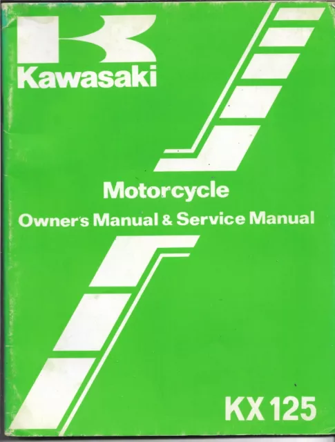 Original OEM OE Kawasaki KX125 Motorcycle Owner's & Service Manual 99920-1212-01