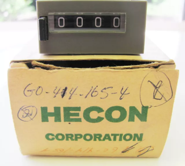 Danaher Hecon G0 414 165-4, 4 Digit, Pushbutton Reset, 24VDC, Totalizing Counter