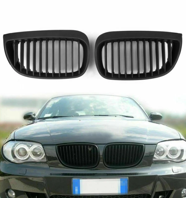Griglia Anteriore Per BMW Serie 1 E81 E87 - Nero Lucido Doppia 986598 - 8