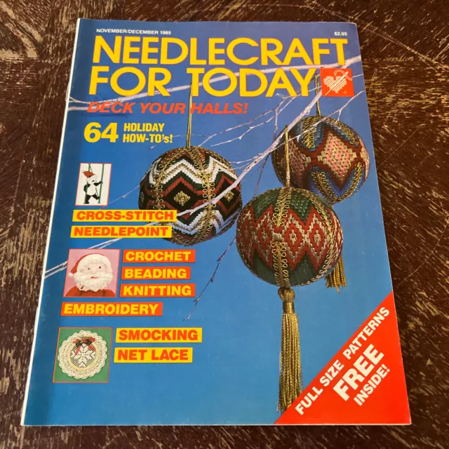 Needlecraft for Today Magazine Christmas Crochet Cross Stitch Nov/Dec 1985
