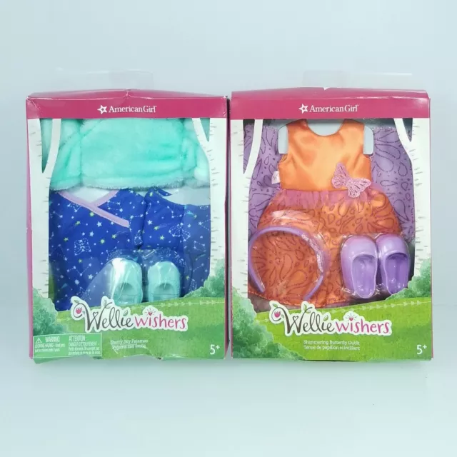 American Girl Starry Sky Pjs & Shimmering Butterfly Outfit Set of 2