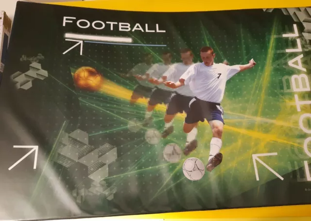 FOOTBALL.Fußball.Große SCHREIBTISCH UNTERLAGE. Schreibtischunterlage. 67x43cm.