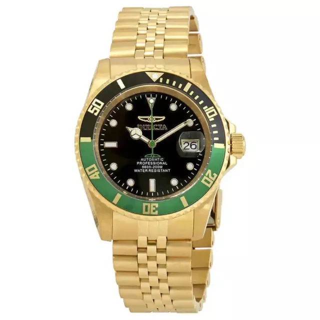 Invicta Pro Diver Black Dial Gold Tone Automatic/Mech Men's Watch- 29184