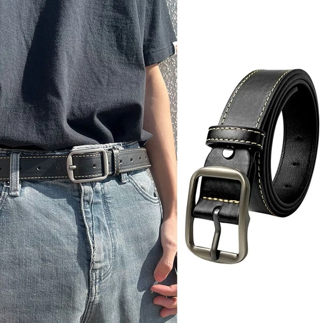 in pelle Cinturino in vita sottile Cinture Abito Pantaloni Cinturino con fibbia