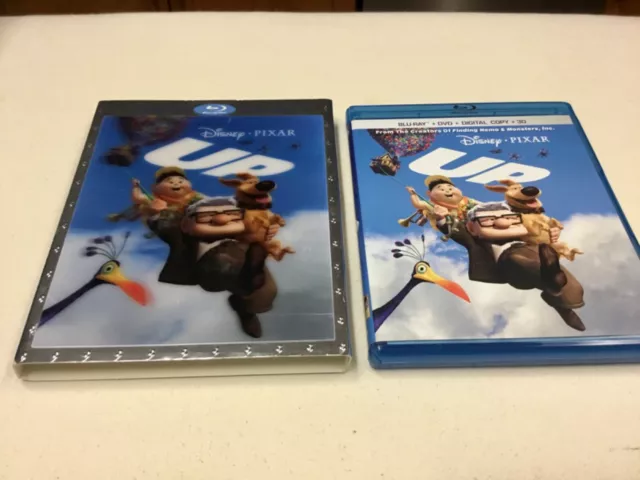 Disney Pixar UP (3D Blu-ray, DVD, Digital) w Lenticular Slipcover FREE Priority