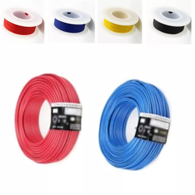 Yellow/Blue/Red/Black UL 1007 Wire Cable 24AWG Cord DIY Electrical 10M 300V 2