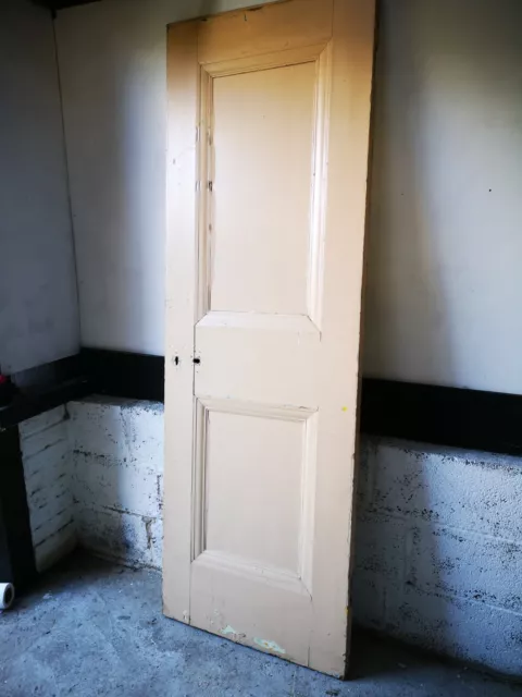 Victorian Antique Pine Door RECLAIMED 193.5 cm x 66cm Internal 2 Panel Painted