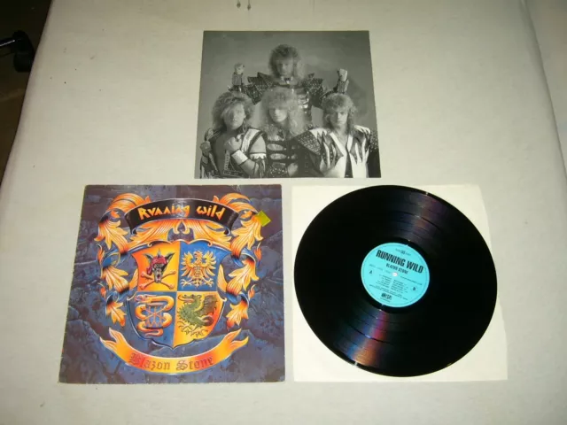 RUNNING WILD --- rare original 1991 BLAZON STONE LP!!! heavy metal