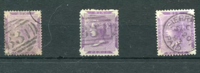 SIERRA LEONE 1859, SG# 1,3,4, CV £137, Used