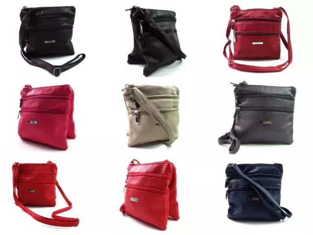 Neuf Femmes Petit Clair Sac à Main Sacoche Cartable Croisé Corps Double Poches
