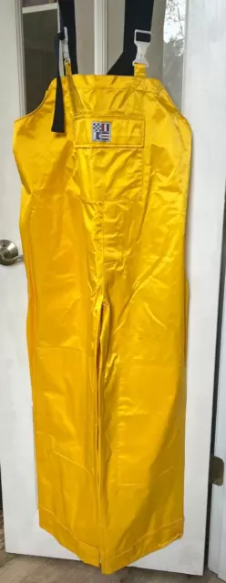 North Atlantic Trading Co Waterproof Rain Sailing Pant Overall  Bibs Size Small