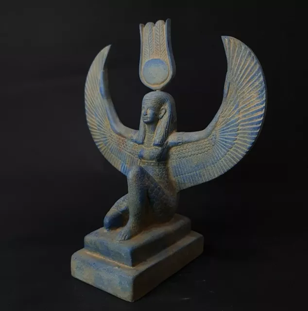 Rare Antique Statue GOD ISIS Ancient _ Egyptian Antiquities Winged Egyptian BC