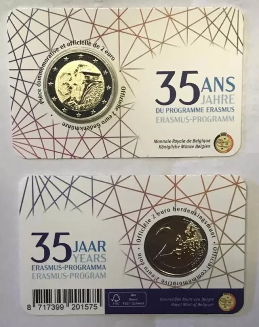 ERASMUS 2022 LE MONETE EMESSE  DA 2 EURO  FDC ENTRA  e SCEGLI