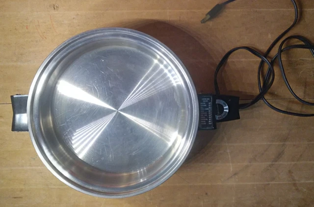 Poêle Électrique Vintage Saladmaster 7817 Inox - 900W - Sans Couvercle (Testée)